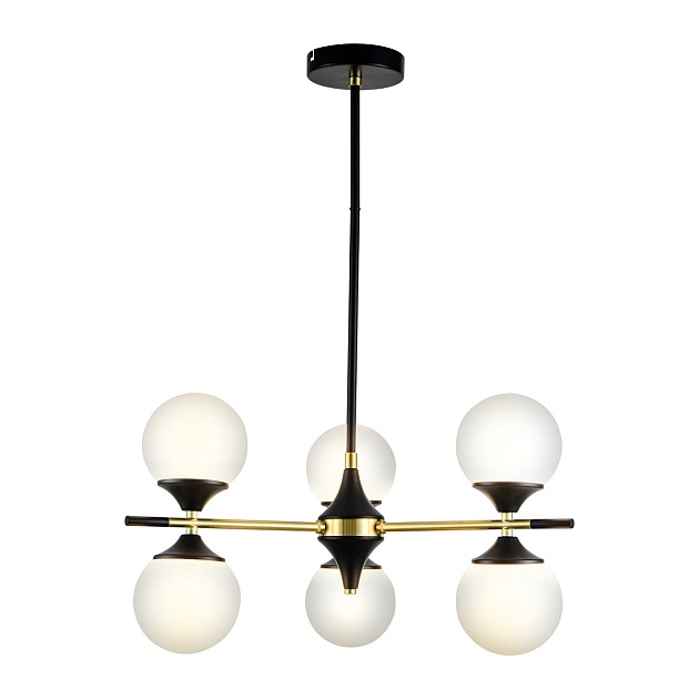 Подвесная люстра Gerhort G51234/6BK+GD WT Фото № 