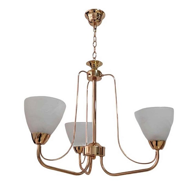 Подвесная люстра ЭкономСвет 13134/3FGD WT Фото № 