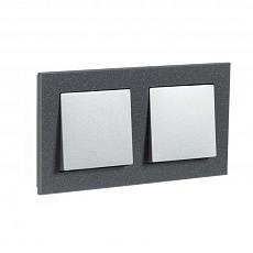 Рамка 2-постовая Systeme Electric AtlasDesign Nature айс грей ATN343202