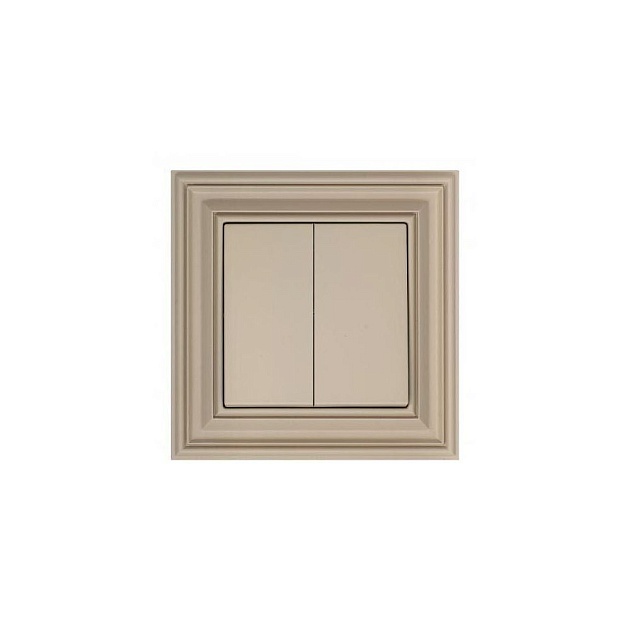 Переключатель двухклавишный Liregus кремовый омбре 29-112 изображение Переключатель двухклавишный Liregus кремовый омбре 29-112 Фото №