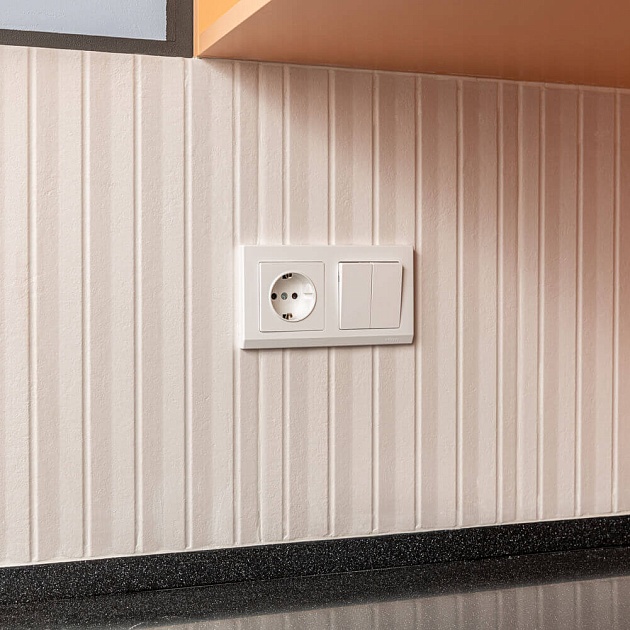 Выключатель двухклавишный Werkel белый W1120001 4690389155192 Фото № 6