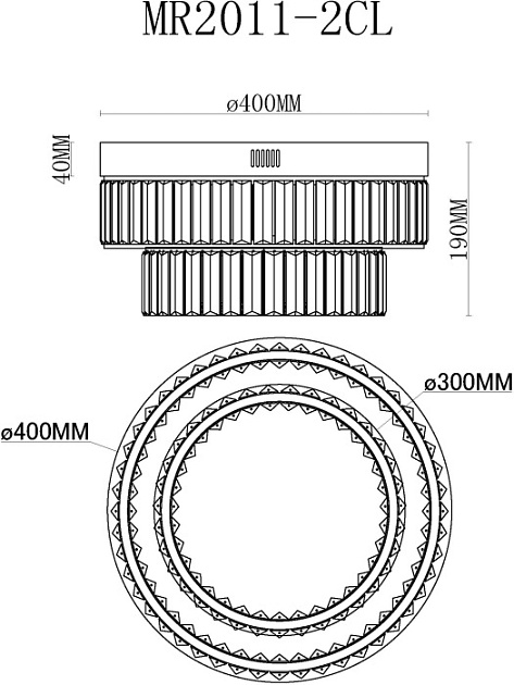 Потолочный светодиодный светильник MyFar Irina MR2011-2CL изображение 2 Потолочный светодиодный светильник MyFar Irina MR2011-2CL Фото № 2
