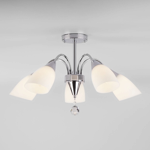 Потолочная люстра Eurosvet 30149/5 хром Фото № 