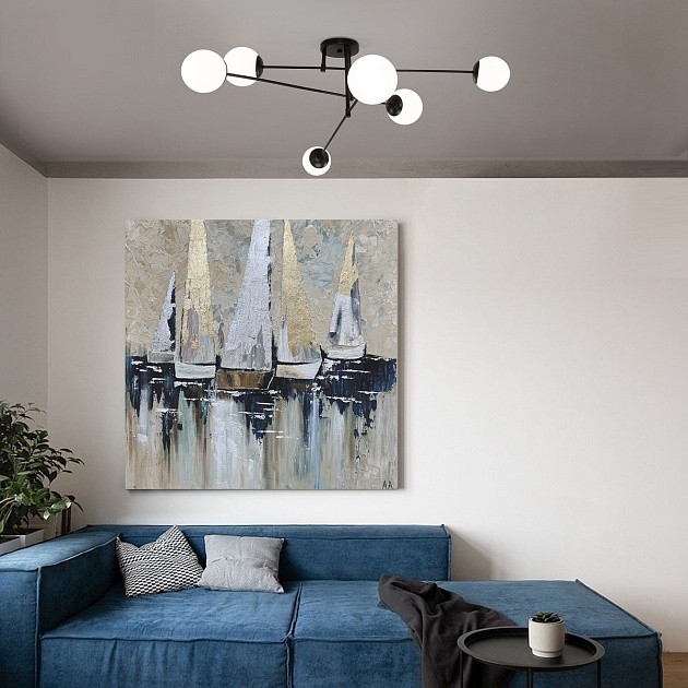 Потолочная люстра Eurosvet Netz 30181/6 черный изображение 5 Потолочная люстра Eurosvet Netz 30181/6 черный Фото № 5