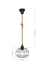 Подвесной светильник Toplight Adella TL1600H-01BK 2