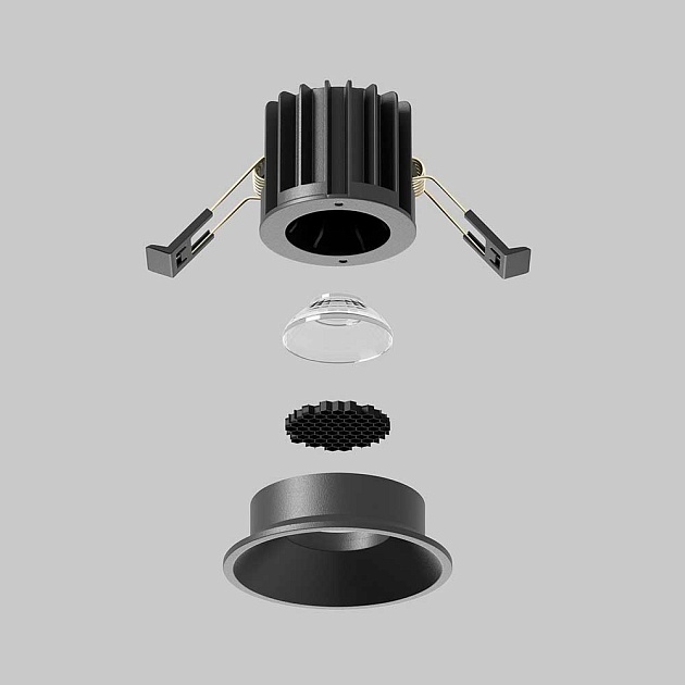 Встраиваемый светодиодный светильник Maytoni Round DL058-7W4K-B изображение 2 Встраиваемый светодиодный светильник Maytoni Round DL058-7W4K-B Фото № 2