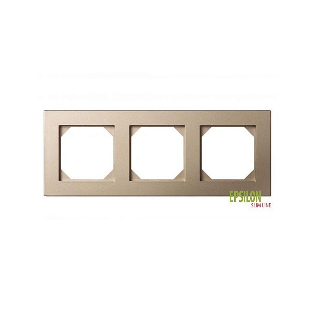 Рамка 3-постовая Liregus Epsilon шампань 28-3223 Фото № 