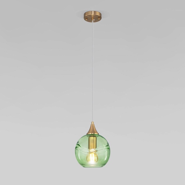 Подвесной светильник Eurosvet Lotus 50221/1 зеленый изображение Подвесной светильник Eurosvet Lotus 50221/1 зеленый Фото №