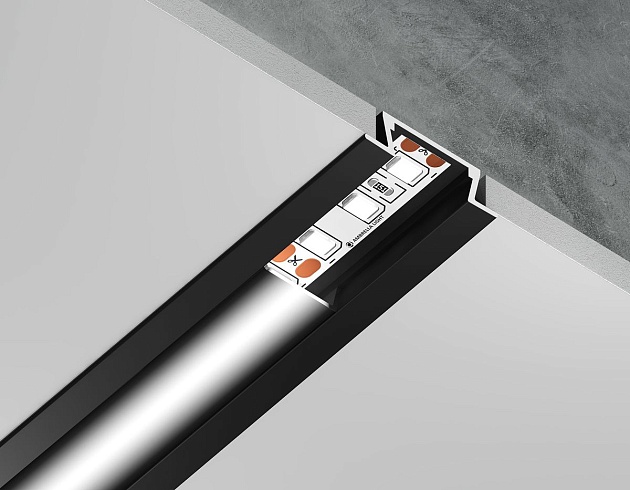 Встраиваемый профиль с рассеивателем Ambrella Illumination GP1001BK Фото № 6