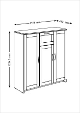Тумба Шведский Стандарт Сириус с 1 ящиком 117х123 2.02.03.320.1 3