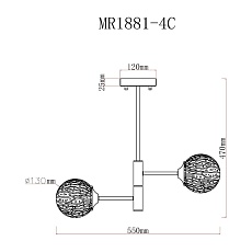 Потолочная люстра MyFar Camilla MR1881-4C 1