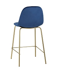 Полубарный стул Stool Group Валенсия велюр синий золотые ножки CC-91003B HLR-64 4