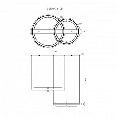 Подвесной светодиодный светильник iLedex Meridian C4716-78 GD 1