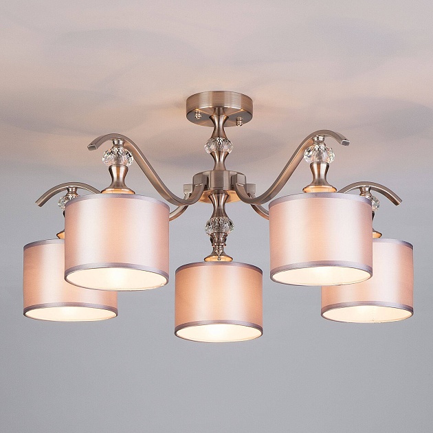 Потолочная люстра Eurosvet Ofelia 60070/5 сатин-никель Фото № 12