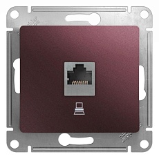 Розетка компьютерная RJ45 Systeme Electric Glossa 5e кат UTP баклажановая GSL001181K
