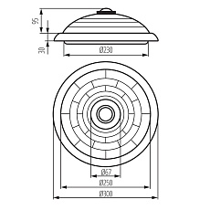 Корпус для потолочного светильника Kanlux GL-FOGLER DL-240O 18125 2