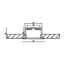 Профиль встраиваемый DesignLed LE.6332-W 003116 1