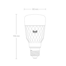 Лампа светодиодная диммируемая Yeelight E27 8W 2700K белая YLDP007 2