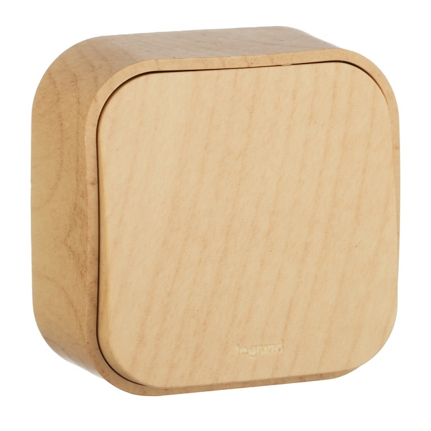 Выключатель одноклавишный Legrand Quteo 10A 250V дерево 782260 изображение Выключатель одноклавишный Legrand Quteo 10A 250V дерево 782260 Фото №