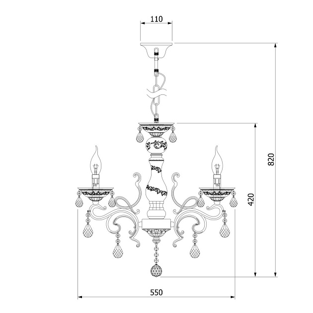 Подвесная люстра Bogates 701/5 Strotskis Фото № 2