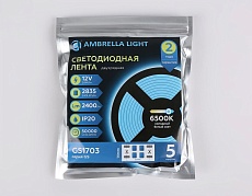 Светодиодная лента Ambrella Light 24W/m 240LED/m 2835SMD холодный белый 5M GS1703 3