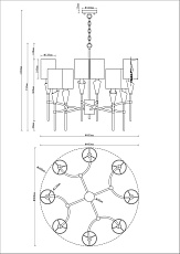 Подвесная люстра Moderli Luiza V10030-8P 1