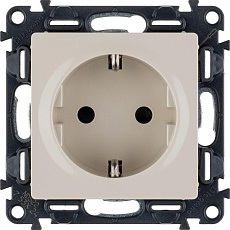 Розетка 2К+З Legrand Valena Life 16A 250V со шторками слоновая кость 753524