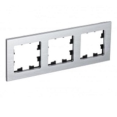 Рамка 3-постовая Systeme Electric AtlasDesign Nature серебро ATN312103