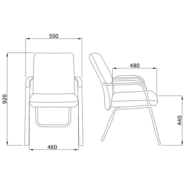 Офисный стул AksHome Oscar коричневый, экокожа, цвет каркаса хром 70057 Фото № 2