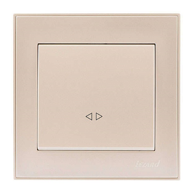 Выключатель промежуточный Lezard Rain кремовый 703-0303-107 Фото № 