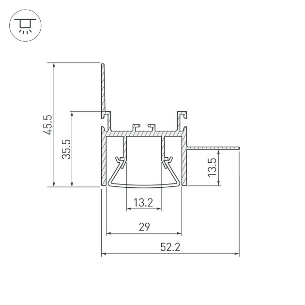 Профиль встраиваемый Arlight Foled-Wall-3000 044857 Фото № 2