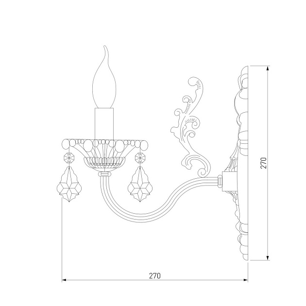 Бра Eurosvet 3281/1 античная бронза/прозрачный хрусталь Strotskis изображение 2 Бра Eurosvet 3281/1 античная бронза/прозрачный хрусталь Strotskis Фото № 2