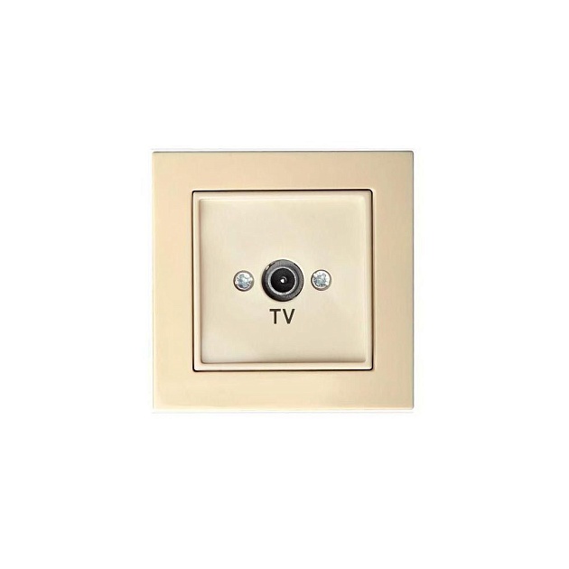 ТВ-розетка проходная Liregus Epsilon бежевый 28-075 Фото № 