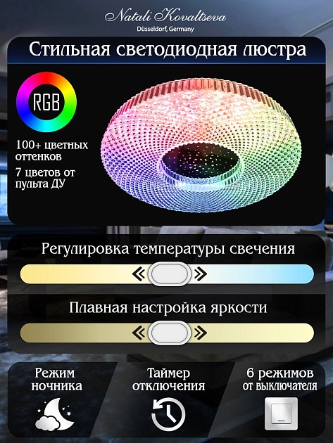 Потолочный светодиодный светильник Natali Kovaltseva Led Lamps 81084 Фото № 2