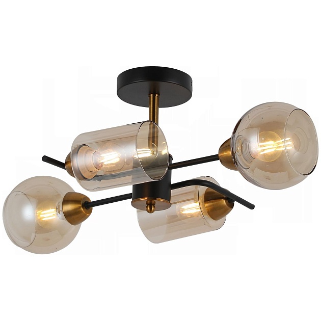 Потолочная люстра Illumico IL8243-4COU-79 BK BR изображение Потолочная люстра Illumico IL8243-4COU-79 BK BR Фото №