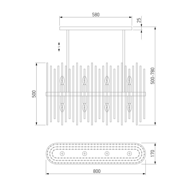 Подвесная люстра Bogates Allure 485/8 Фото № 2