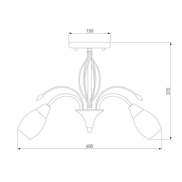 Потолочная люстра Eurosvet 30280/5 античная бронза изображение 2 Потолочная люстра Eurosvet 30280/5 античная бронза Фото № 2