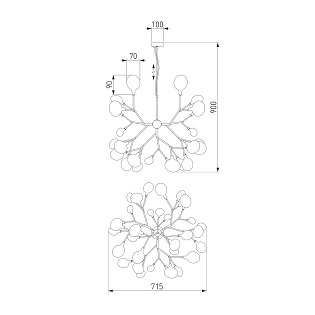 Подвесная люстра Bogates Lamella 555 Фото № 2