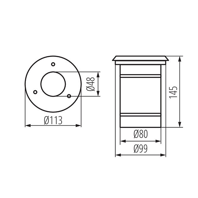 Грунтовый светильник Kanlux BERG DL-10O 7172 Фото № 4