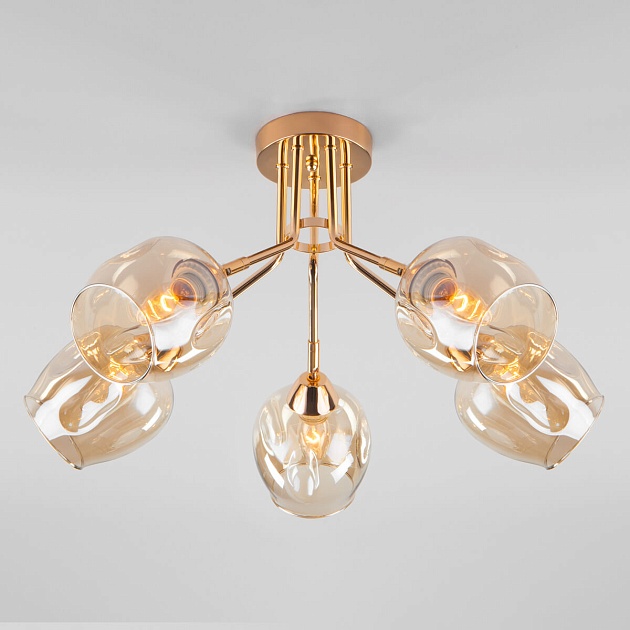 Потолочная люстра Eurosvet Marci 30164/5 золото изображение Потолочная люстра Eurosvet Marci 30164/5 золото Фото №