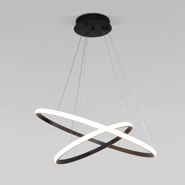 Подвесной светодиодный светильник Eurosvet Collars 90264/2 черный Фото № 5