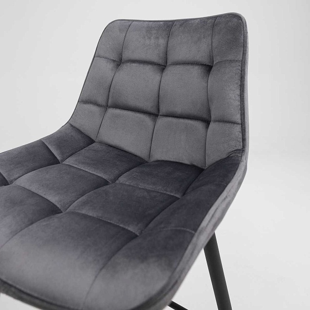 Полубарный стул AksHome Linx темно-серый, велюр 86206 Фото № 6