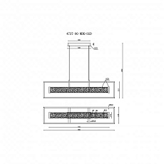 Подвесной светодиодный светильник iLedex Look 4737-90 MBK+SGD 1